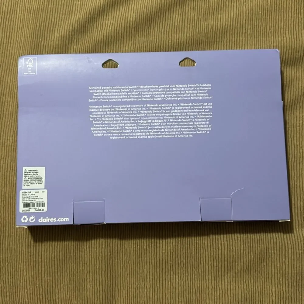 Claire's Pastel Tie Dye Popper Protective Tech Case - Fits Nintendo Switch NWT
